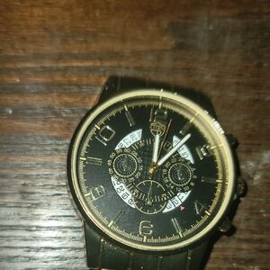 Elegant Black and Gold Watch